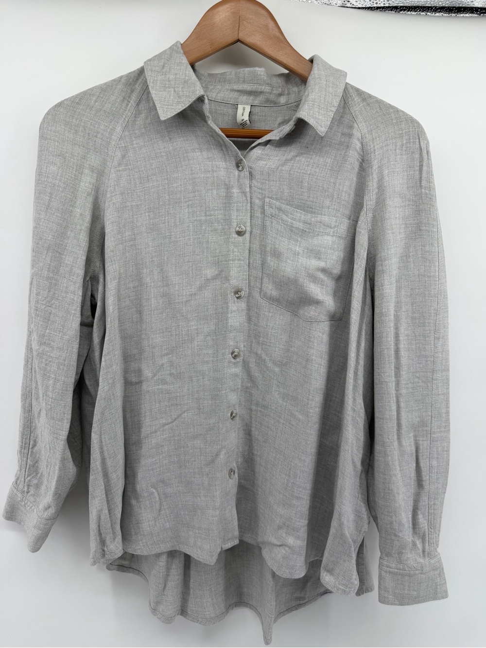 Gentle Fawn Heather Gray Button-Up Relaxed Shirt